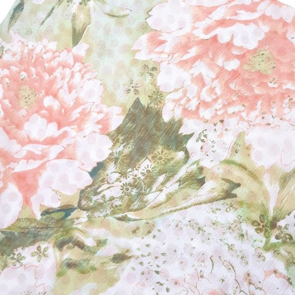 Pierre Cardin XL Tank Top Orange Floral Polka Dot - Picture 8 of 8